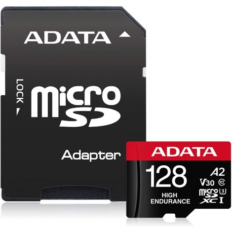 ADATA | AUSDX128GUI3V30SHA2-RA1 Memory Card | 128 GB | MicroSDXC | Flash memory class 10 | Adapter - 4